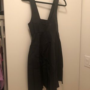 theory black dress flare xs